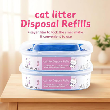 2 Pack 28FT Cat Litter Refill Cartridge, Compatible - Image 2