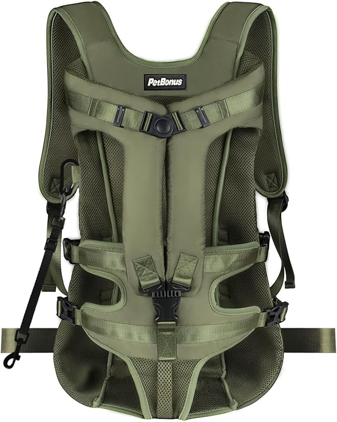 PetBonus Pet Front Dog Carrier Backpacks, Adjustable Pet Backpack, Legs Out by Petbonus