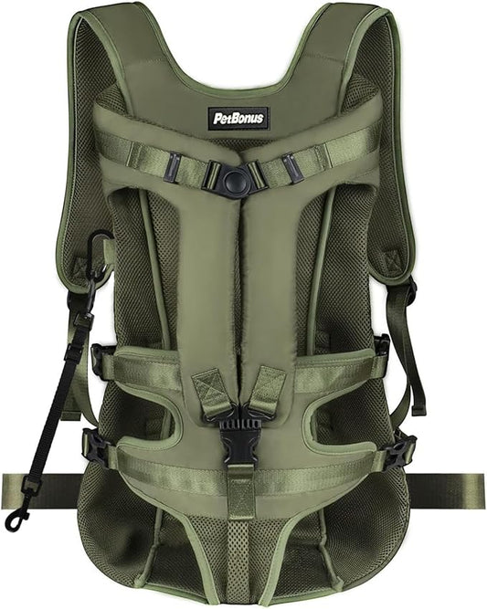 PetBonus Pet Front Dog Carrier Backpacks, Adjustable Pet Backpack, Legs Out by Petbonus