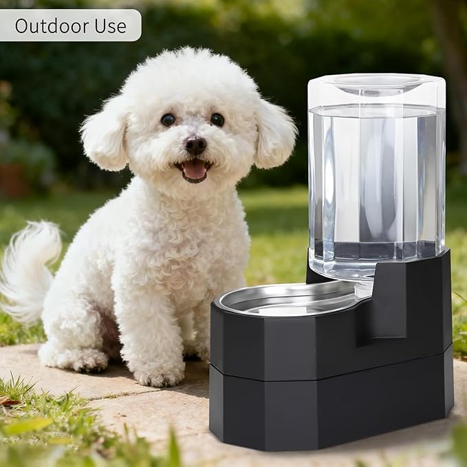 Sfozstra Gray 7L Raised Gravity Dog Water Dispenser - Image 7