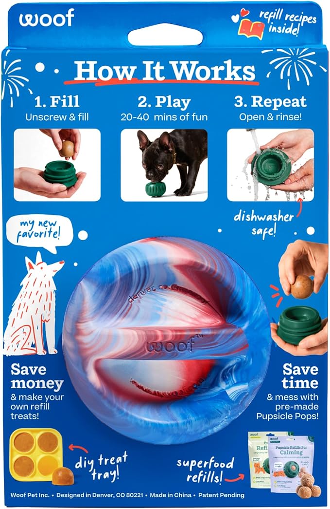 WOOF Pupsicle - Long-Lasting Interactive Dog Ball Toy to Keep Your Pup Busy and - Image 2