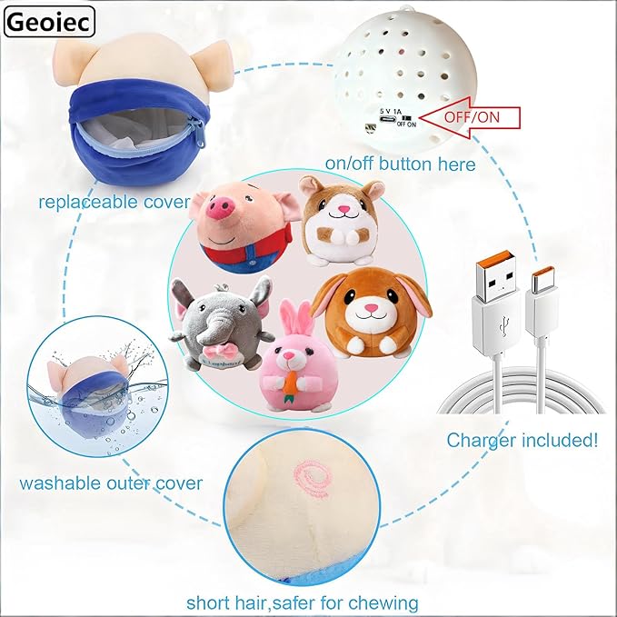 【2PCS】Interactive Dog Toys, Active Moving Pet Plush Toy - Image 8