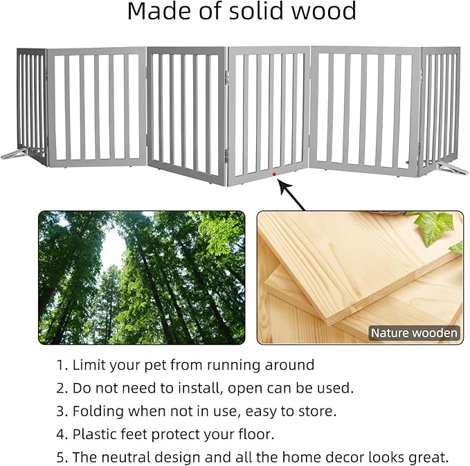 Dog Gate Indoor, Freestanding Dog Fence - Image 6