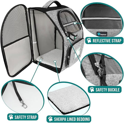 PetAmi Dog Backpack Carrier for Small Medium Dogs Large Cats up to 18 lbs - Image 4