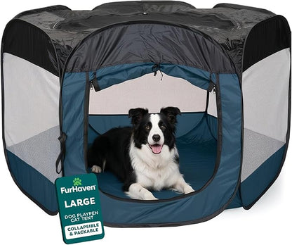 FurHaven Soft-Sided Dog & Cat Playpen, Portable Foldable Indoor & Outdoor Pet by FurHaven