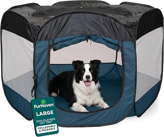 FurHaven Soft-Sided Dog & Cat Playpen, Portable Foldable Indoor & Outdoor Pet by FurHaven