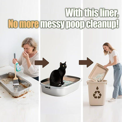 Disposable Litter Boxes for Cats Large: 6-Pack Leak-Proof Sustainable for - Image 14