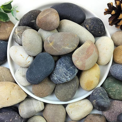 YISZM 20lbs Natural River Rocks, Hand-Picked Smooth Stones by YISZM-ForYourNaturalLife