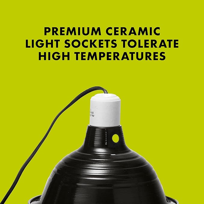 Zilla Pet Reptile Premium Heat Lamp Reflector Dome Fixture, 8.5 Inches - Image 3