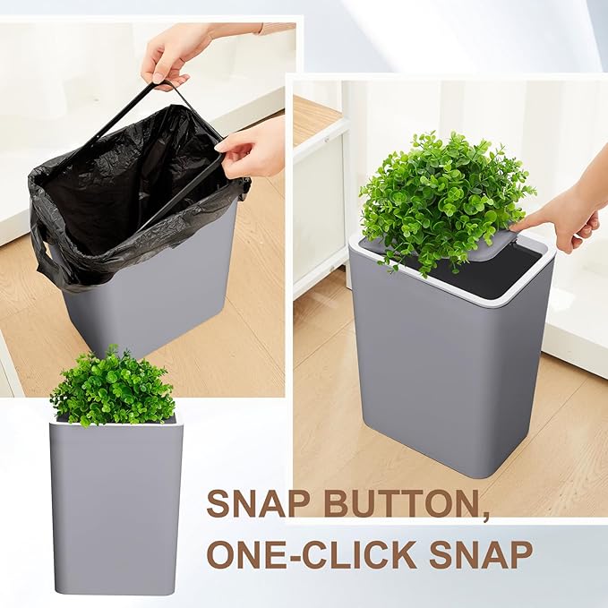 Jingmore Dog Poop Trash Can Outside 3.96 Gal/15 L Plant Styled Dog Waste Trash - Image 3