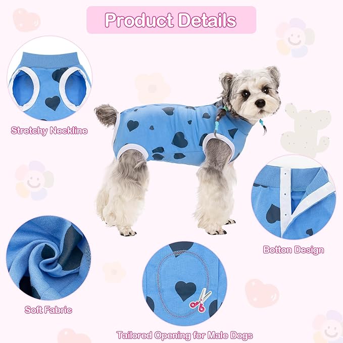 Coppthinktu Recovery Suit for Dogs After Surgery, Dog Onesie Surgery Recovery - Image 3
