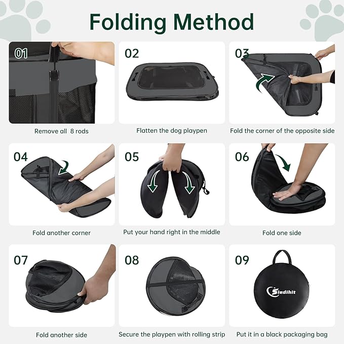 Dog Playpen, Cat Pet Puppy Pen, Portable Playpens - Image 8
