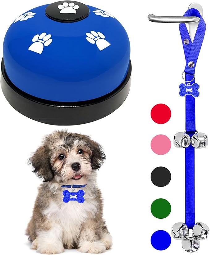 2 Pack Dog Door Bells, Dog Doorbell to go Outside Puppy Train Bell by KEXIAVA