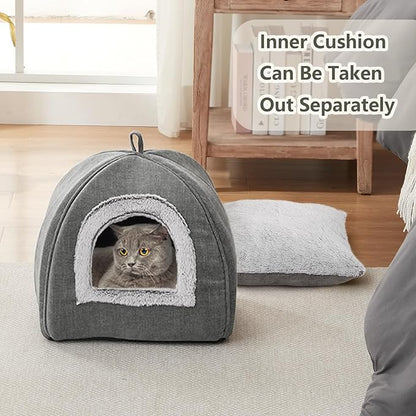 Cat Bed Cave-Cat Beds for Indoor Cats, Kittens and Small Pets, Soft and Warm - Image 2
