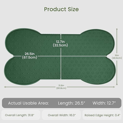 PWTAA Dog Food Mat Anti-Slip Silicone Dog Bowl Mat Thicker Pet Placemat - Image 2