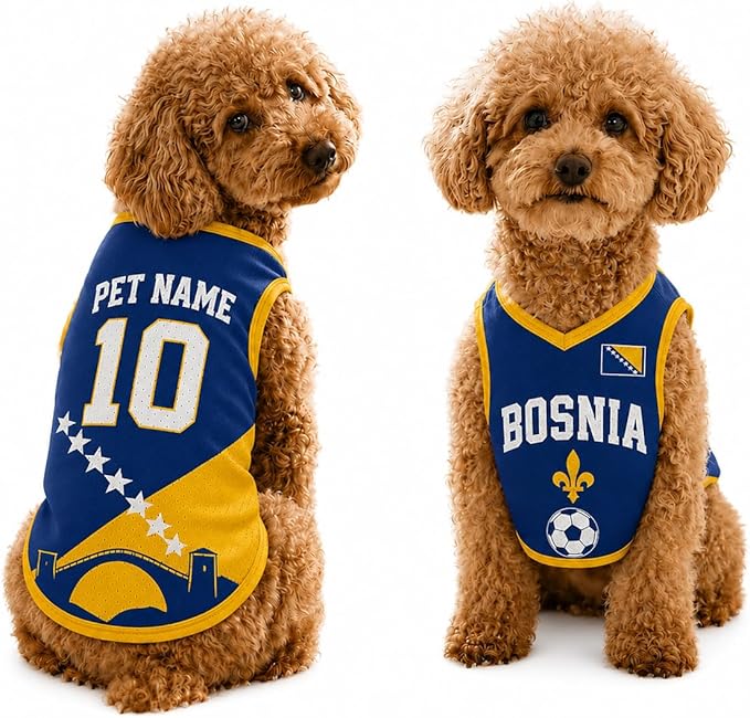 V-DECORPARKS Personalized Pet Soccer Jersey Custom Name Number Dog Cat Football by V-Decorparks