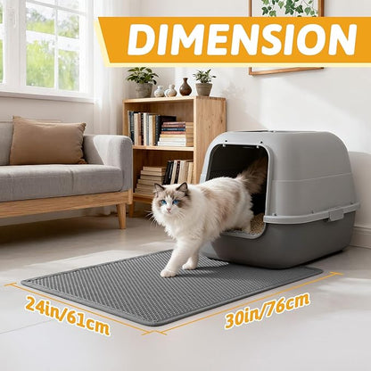 Pieviev Cat Litter Mat Double Layer Waterproof Urine Proof Trapping Mat 1 Pack) - Image 2