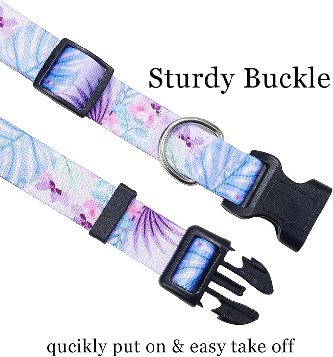 Mihqy Dog Collar with Bohemia Floral Tribal Geometric Patterns - Image 4