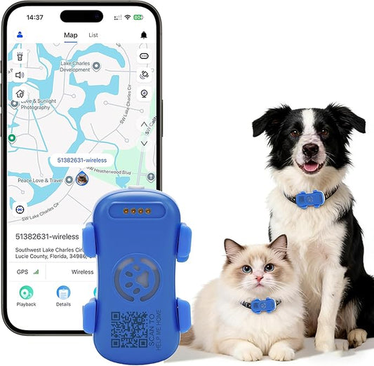 GPS Dog Tracker, Real-time Pet Location Tracker Anti Lost Dog GPS Collar Fit by WanWayTech