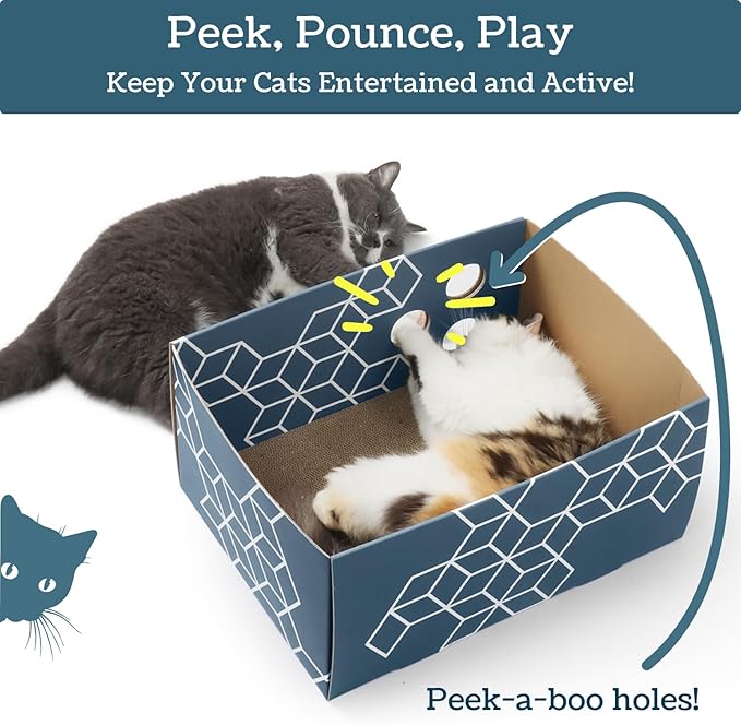 5609PETS Cat Scratching Box, Extra Large Refillable Double-Sided Scratch Pad - Image 5