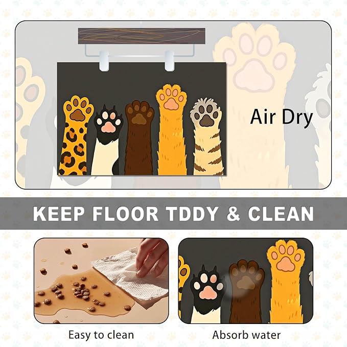 HOMETITUTE Cute Pet Feeding Mat Easy Clean Fast Dry Dog Food Mat - Image 6