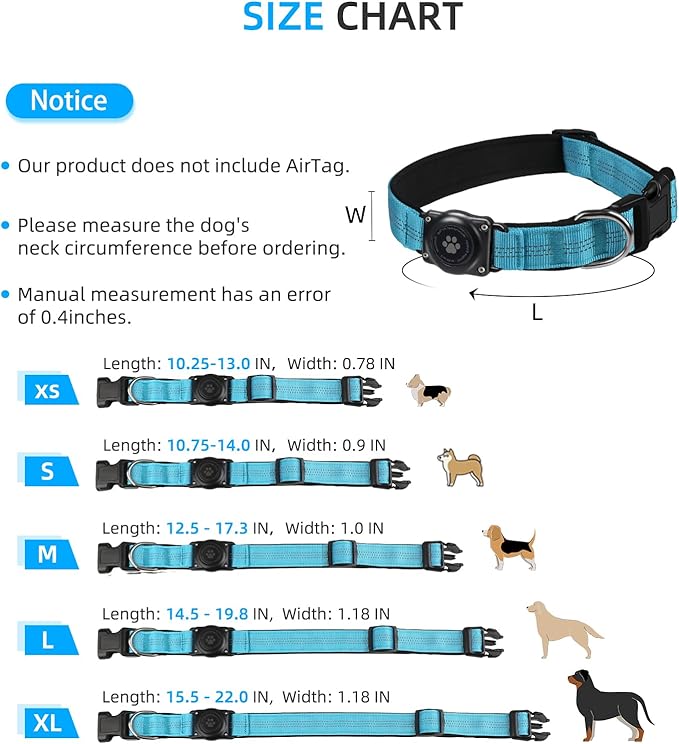 Upgraded AirTag Collar, IP68 Waterproof Holder, Reflective, Ultra-Durable - Image 6