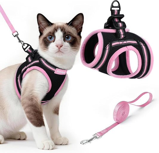 rabbitgoo Cat Harness and Leash, Step-in Escape Proof Kitten Harness Set by rabbitgoo
