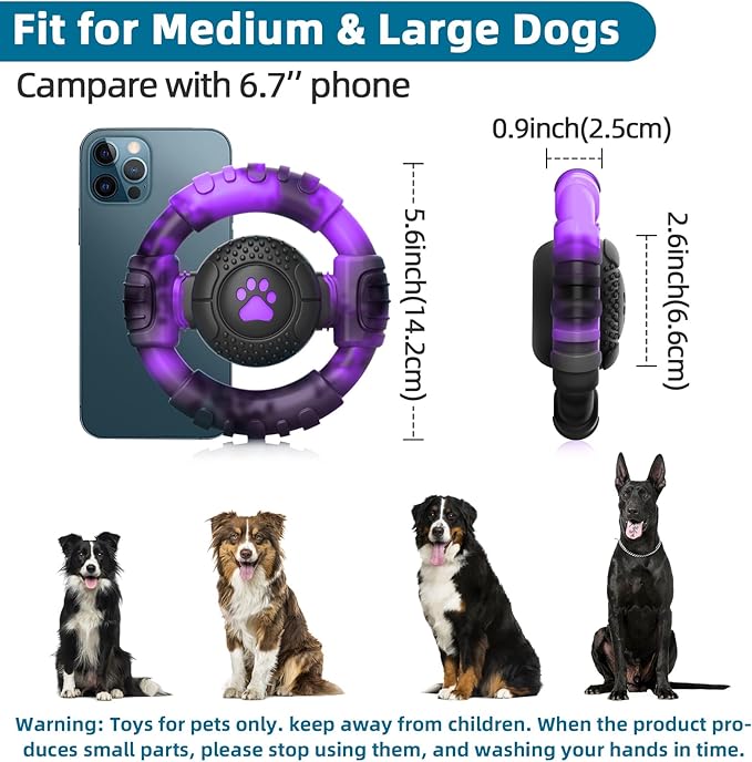 Pamlulu Tough Dog Toys for Aggressive Chewers, Indestructible Dog Toy for Large - Image 3