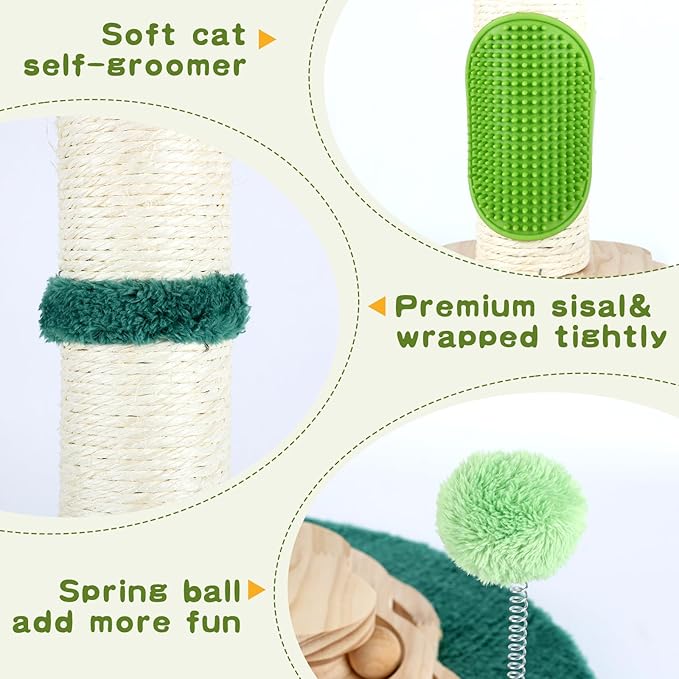 25.6inches Tall Cat Scratching Post, Cute Cat Scratching Post - Image 5