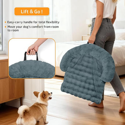 GGIB Dog Couch Cover Calming Plush Dog Bed Mat - Image 3