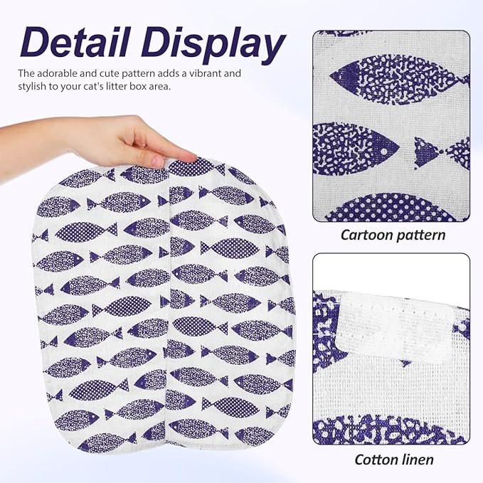 Kisangel Cat Litter Box Curtain, Self Cleaning Litter Case Door Curtain - Image 7