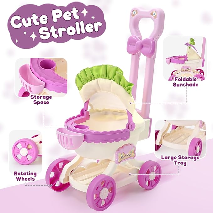 G.C Cat Toys for Kids Girls, Electronic Interactive Stuffed Cat Walk Meow and - Image 5