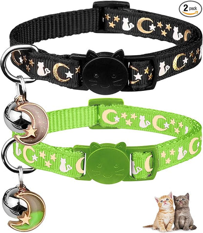 2PCS Breakaway Cat Collars by Baeuppit