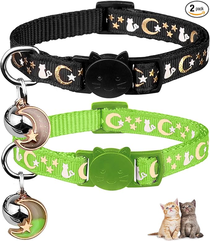 2PCS Breakaway Cat Collars by Baeuppit