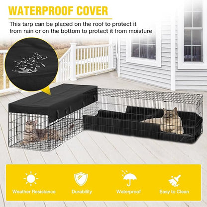 Aivituvin Cat Tunnel with Extendable Design 90.6" L, Metal Wire Outdoor Cat - Image 5