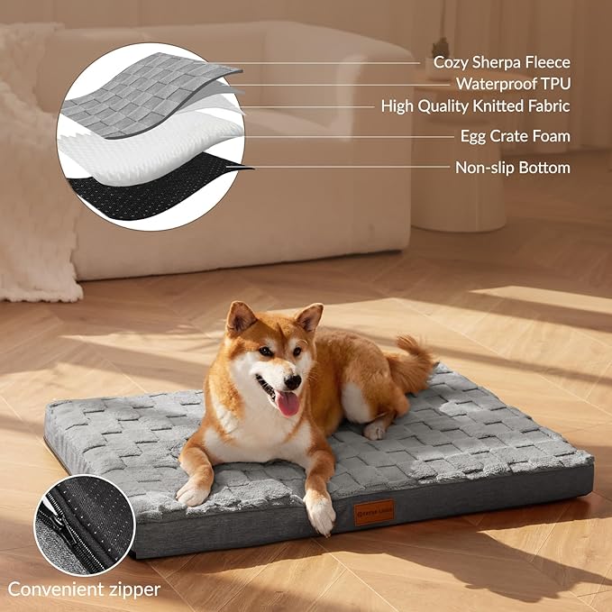 Patas Lague Orthopedic XL Dog Bed Large Sized Dog 48''X30'', Waterproof Soft - Image 3