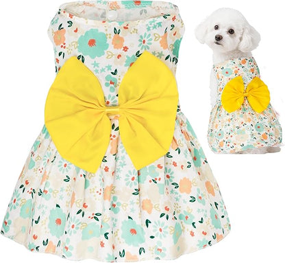 choyaxo Floral Dog Dress Cute Dog Skirt Pet Dress Summer Pet Clothes by choyaxo