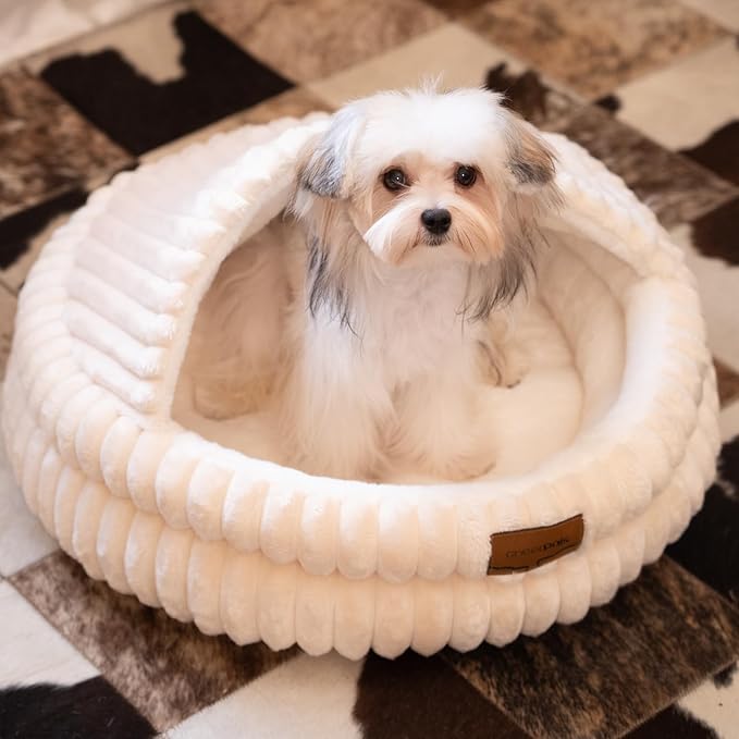 CHEERPALS Cat Cave Bed for Indoor Cats, Washable Covered Cat Bed Hooded Kitty - Image 7