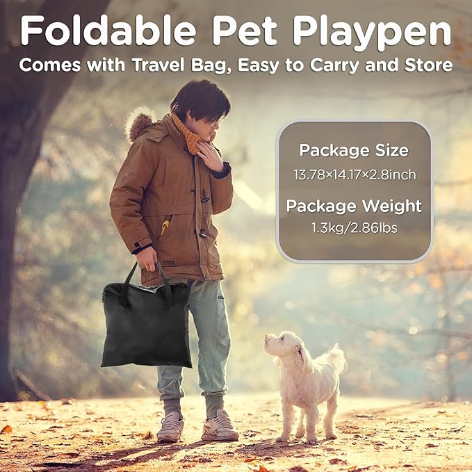 Paw Ballet Foldable Pet Kitten Playpen, Upgrade Waterproof Portable Dog Cat - Image 4