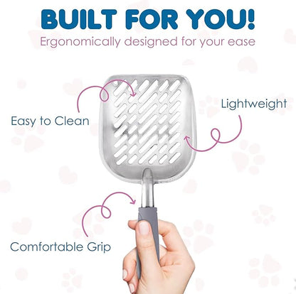 SunGrow Cat Litter Scoop, Life Transforming Cat Scooper, Saves Clear Litter - Image 5