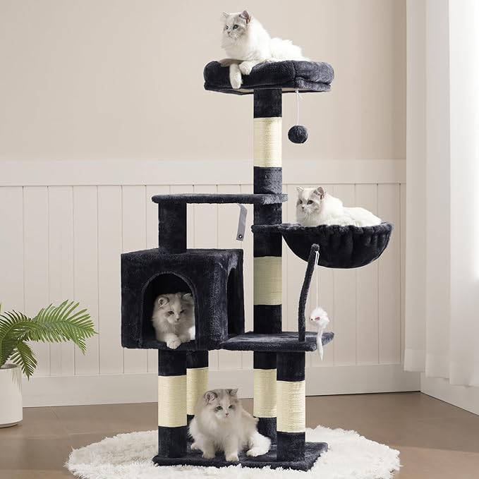 Heybly Cat Tree with Toy, Cat Tower condo - Image 8