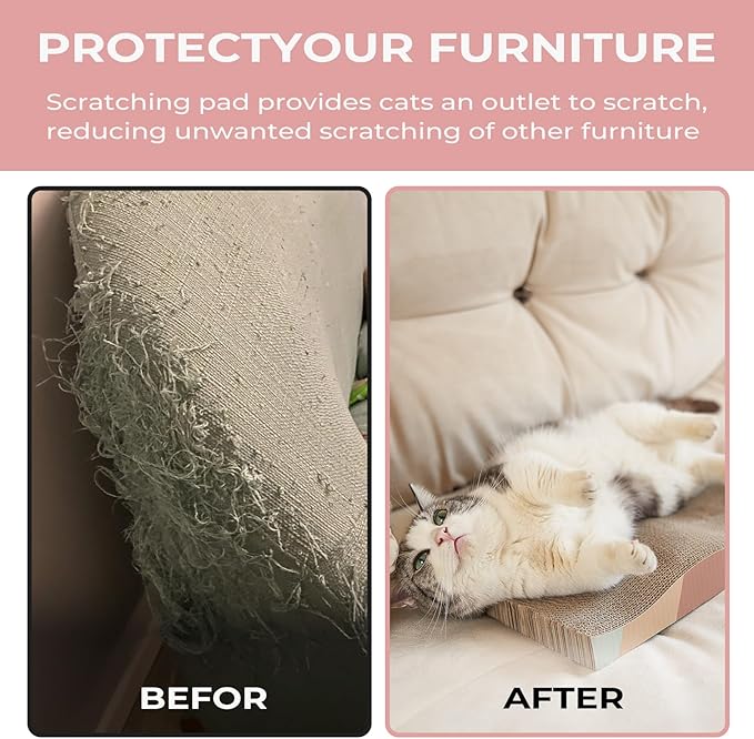 SIDAZON Cat Scratching Board cat Scratcher Cat Scratch Pad Cardboard cat - Image 5