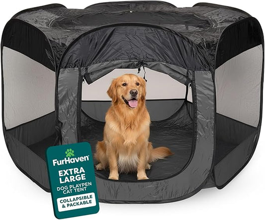 FurHaven Soft-Sided Dog & Cat Playpen, Portable Foldable Indoor & Outdoor Pet by FurHaven