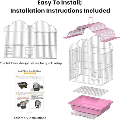 16-inch Small Bird Cage for Home or Travel - Image 7