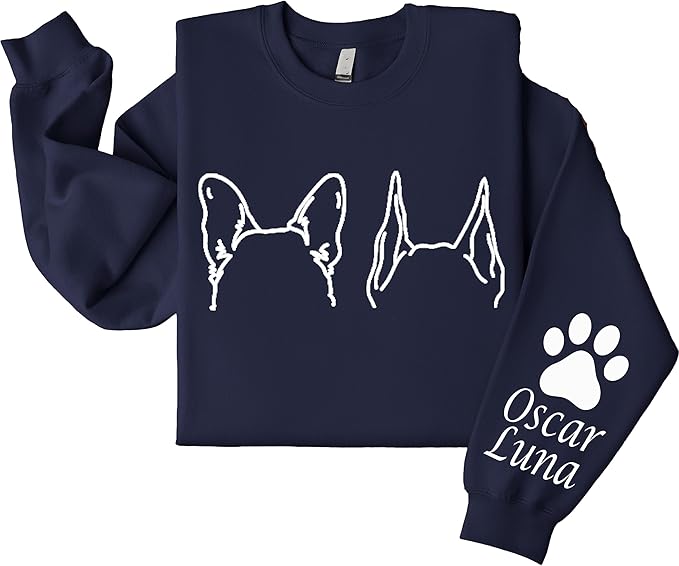 Custom Dog Mom Shirt Personalized Dog Ears Sweatshirt - Image 8