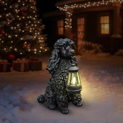 Black Poodle Dog Garden Statue - Image 9