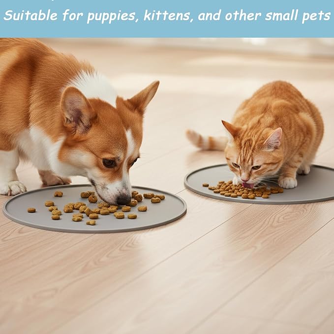 Silicone Pet Food Mat, Waterproof Nonslip Feeding Bowl Mat - Image 6