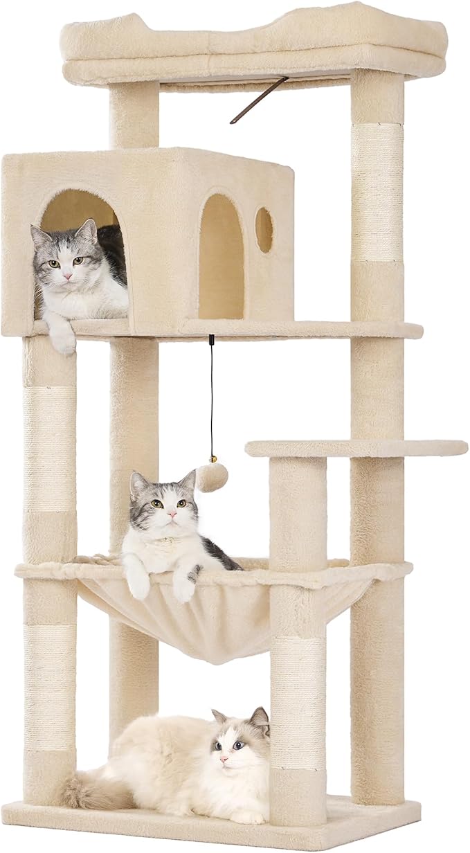 53” Cat Tree for Large Cats 20 lbs+, XL Cat Tower by Pawfessor