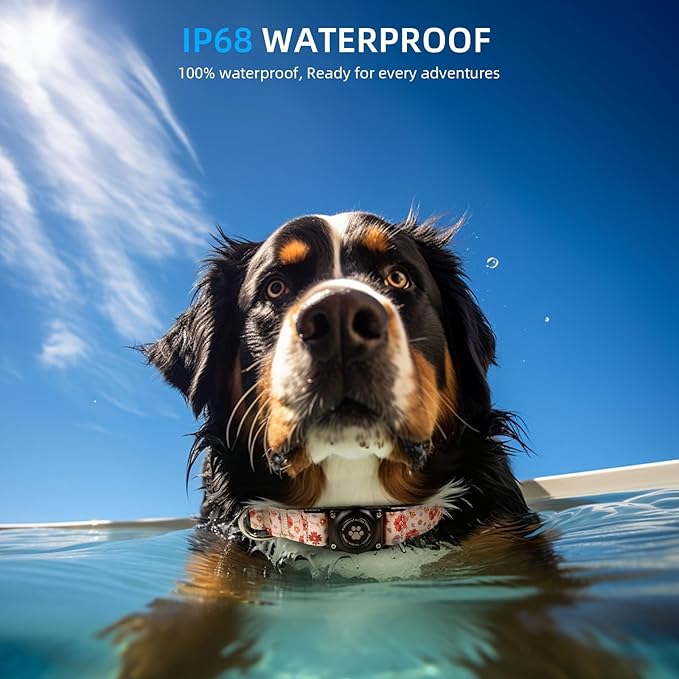 Upgraded AirTag Dog Collar, IP68 Waterproof Air Tag Dog Collar Holder, - Image 2