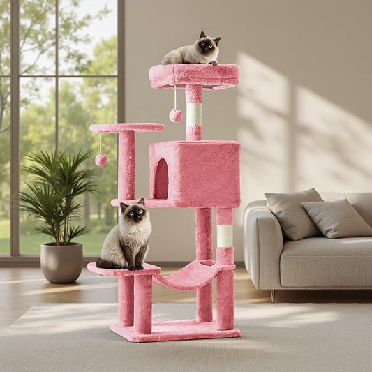 Sweetcrispy 44 Inch Cats Tree Tower, Cat Climbing Tower by Sweetcrispy